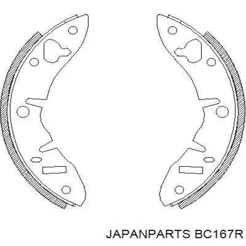 BC167R Japan Parts трос ручного гальма задній, правий