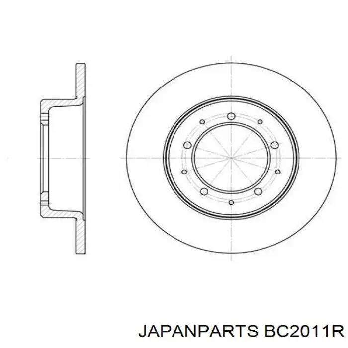 Трос ручного гальма задній, правий/лівий Japan Parts BC2011R ціна, від 41.20 USD