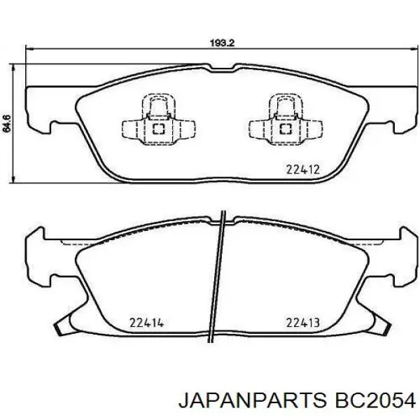 BC2054 Japan Parts Трос стоянкового гальма проміжний