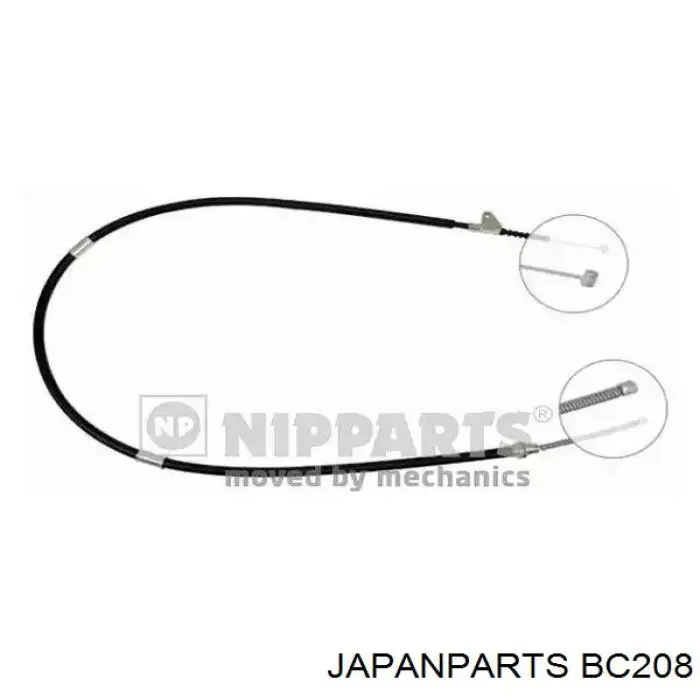 Трос стоянкового гальма задній лівий Japan Parts BC208 ціна, від 21.31 USD