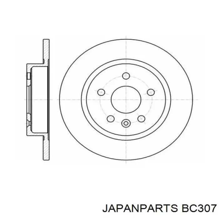 Купити BC307 Japan Parts Трос ручного гальма задній, правий