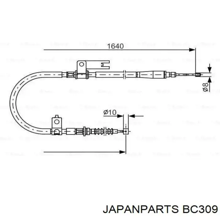 Трос стоянкового гальма передній Mazda GJ2144150 ціна, від 9.49 USD