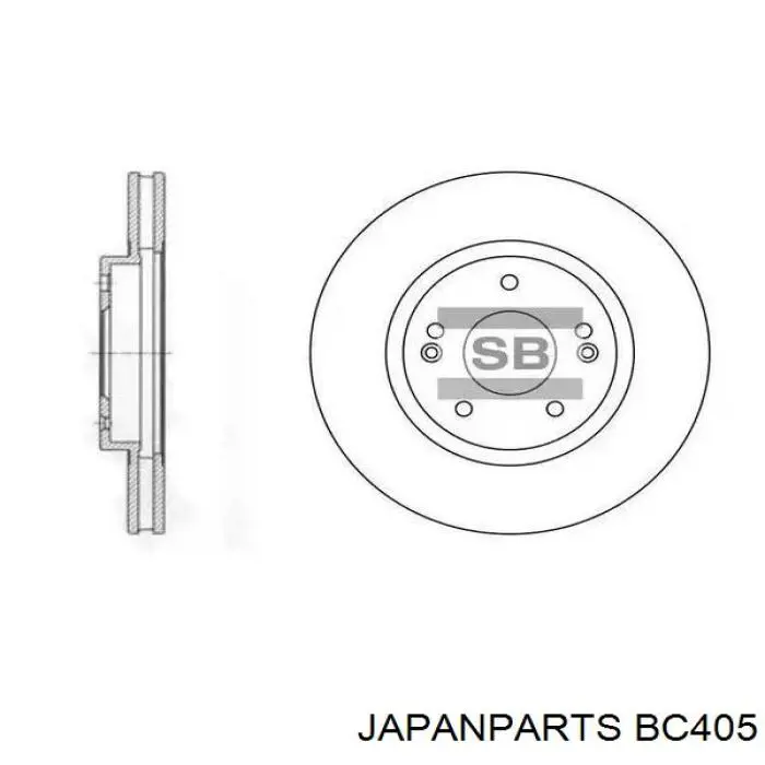 Трос стоянкового гальма задній лівий Japan Parts BC405 ціна, від 882.5 UAH