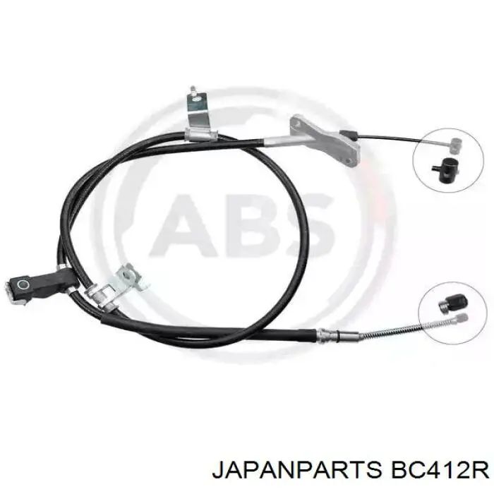 Купити BC412R Japan Parts Трос ручного гальма задній, правий