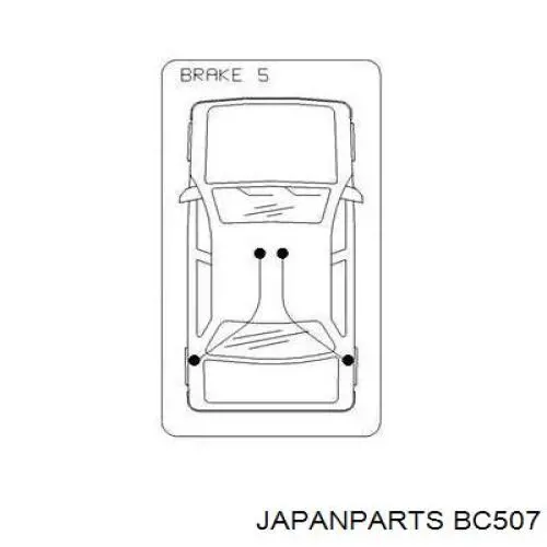 BC507 Japan Parts Трос ручного гальма задній, правий