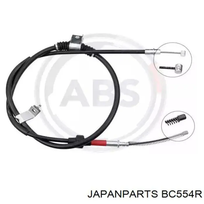 Трос ручного гальма задній, правий BC554R Japan Parts