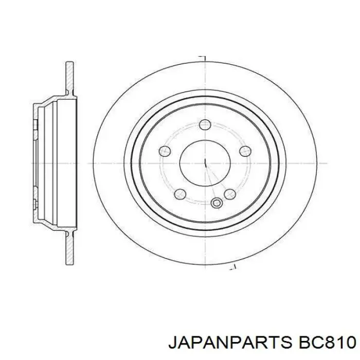 Трос ручного гальма задній, лівий BC810 Japan Parts