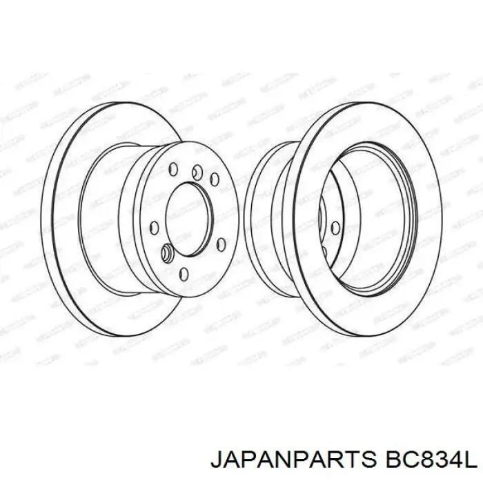 Трос стоянкового гальма задній лівий Japan Parts BC834L ціна, від 26.23 USD