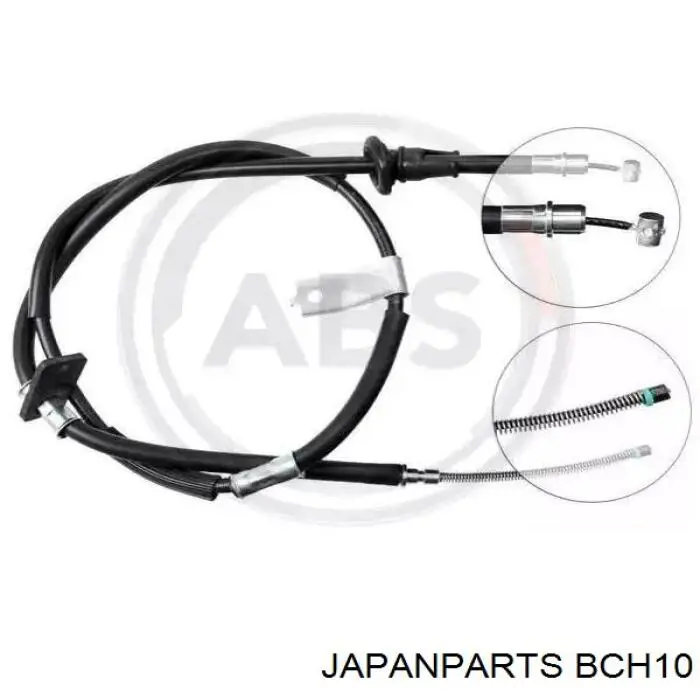 Трос ручного гальма задній, лівий Japan Parts BCH10
