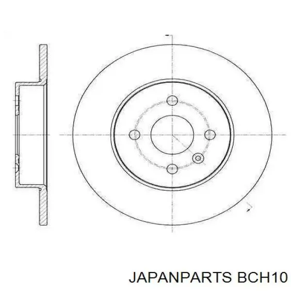 Трос ручного гальма задній, лівий BCH10 Japan Parts