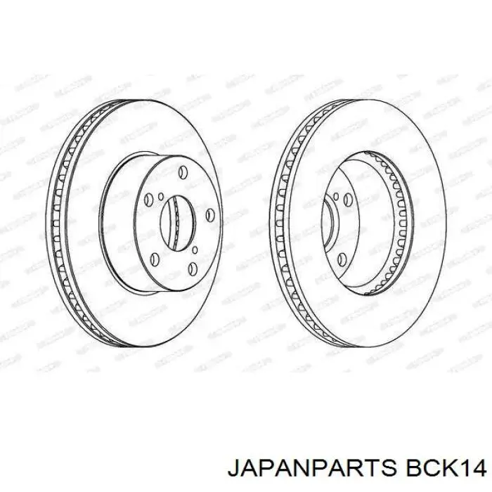 Трос ручного гальма, проміжний Japan Parts BCK14