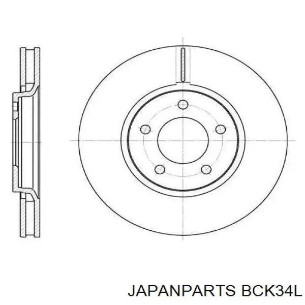 Купити BCK34L Japan Parts Трос ручного гальма задній, лівий