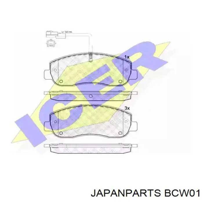 Трос ручника задній правий Japan Parts BCW01