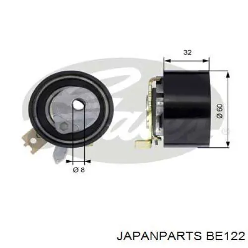 BE122 Japan Parts ролик натягувача ременя грм