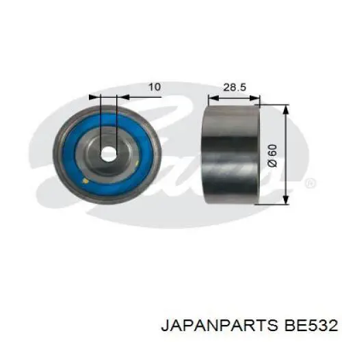 BE532 Japan Parts ролик натягувача ременя грм