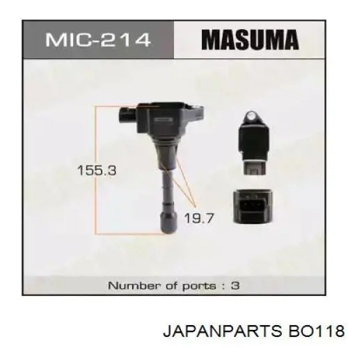 Котушка запалювання Japan Parts BO118 ціна, від 24.39 USD