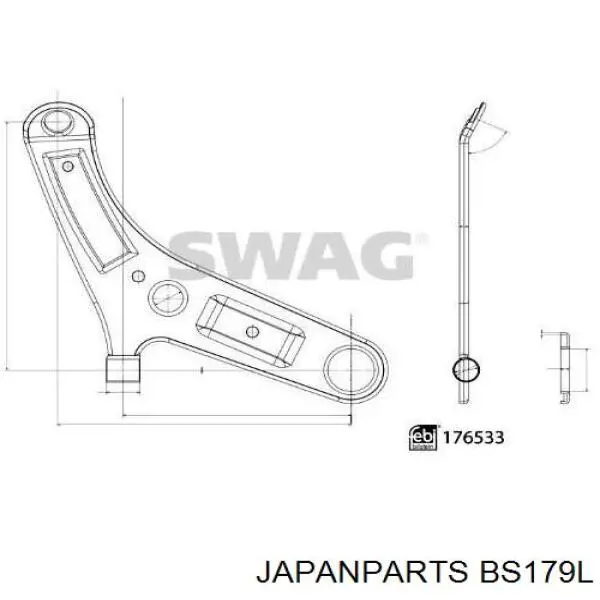 BS179L Japan Parts Поперечний важіль