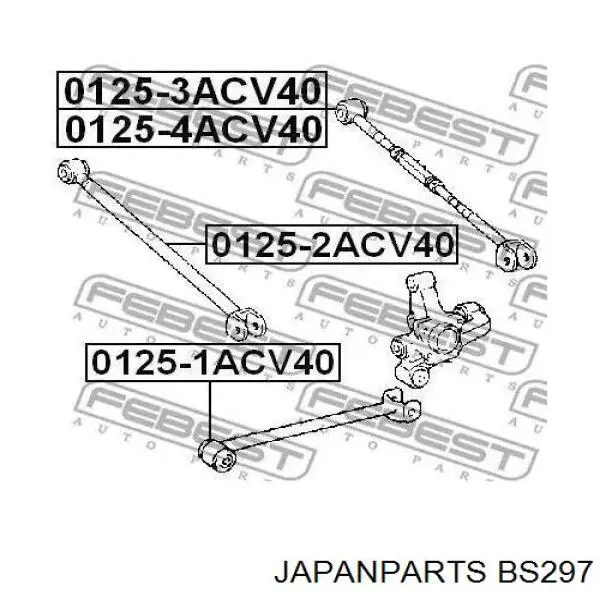 Купити BS297 Japan Parts Тяга поздовжня задньої підвіски