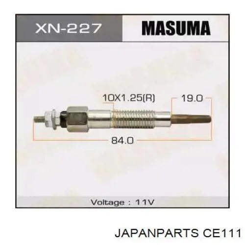 Свічка накалу CE111 Japan Parts