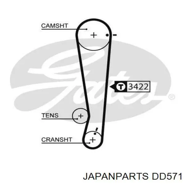DD571 Japan Parts ремінь грм