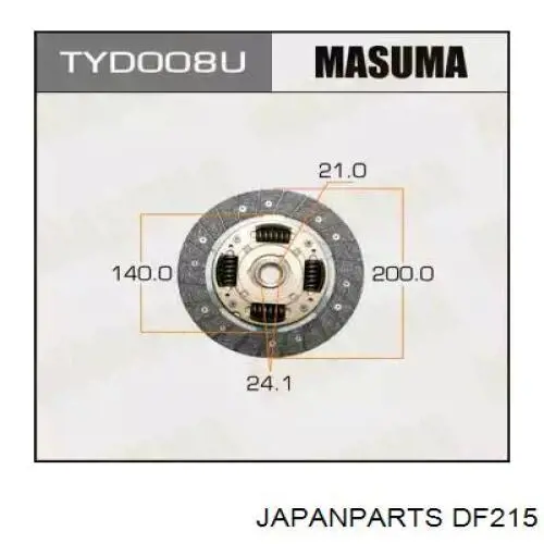Диск зчеплення DF215 Japan Parts