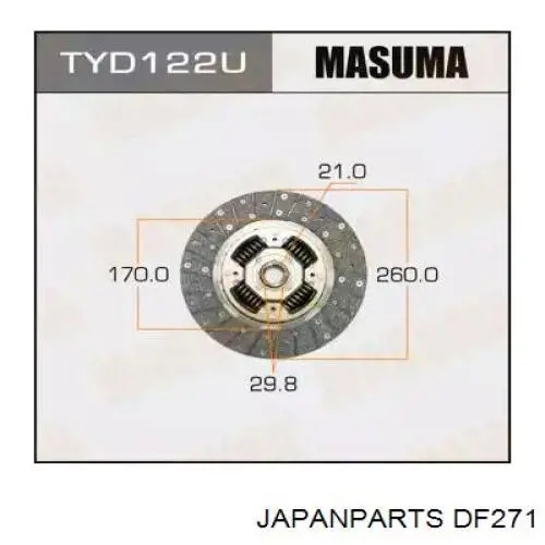 Купити DF271 Japan Parts Диск зчеплення