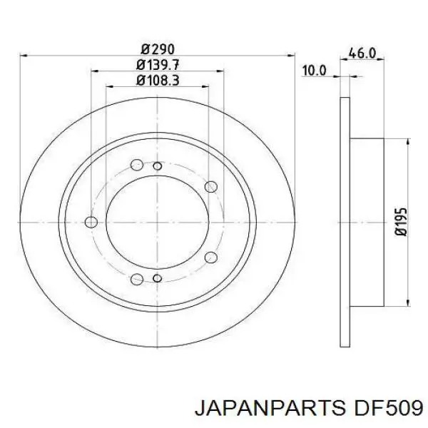 Диск зчеплення DF509 Japan Parts