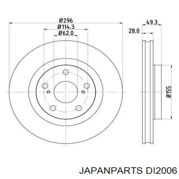 DI2006 Japan Parts Гальмо дискове переднє
