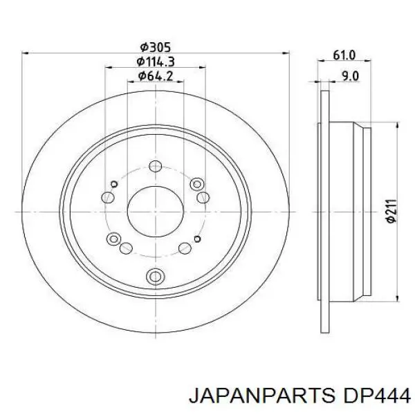 DP444 Japan Parts Дискові гальма