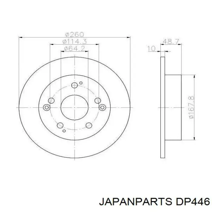 Гальмівні диски DP446 Japan Parts