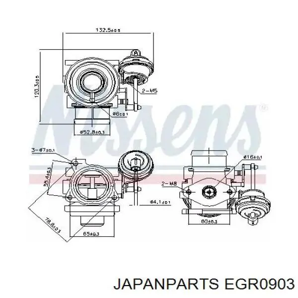 EGR0903 Japan Parts Клапан рециркуляції відпрацьованих газів EGR