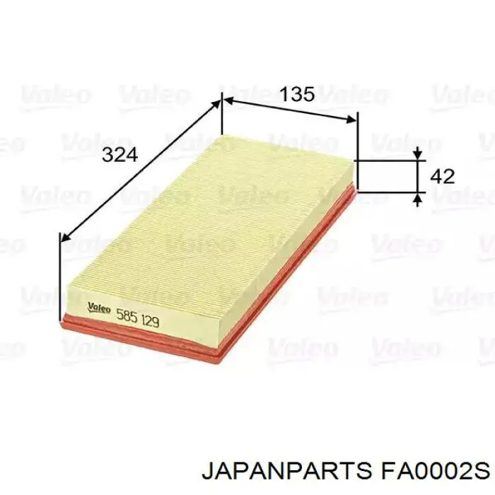 Купити FA0002S Japan Parts Автомобільний фільтр повітря