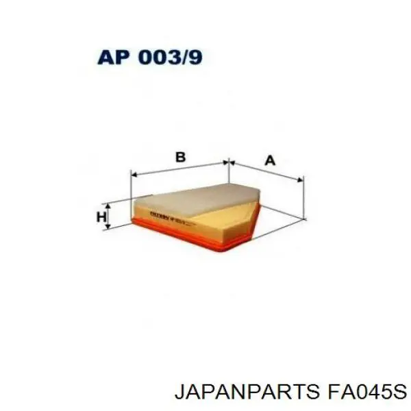 FA045S Japan Parts Повітряний фільтр двигуна