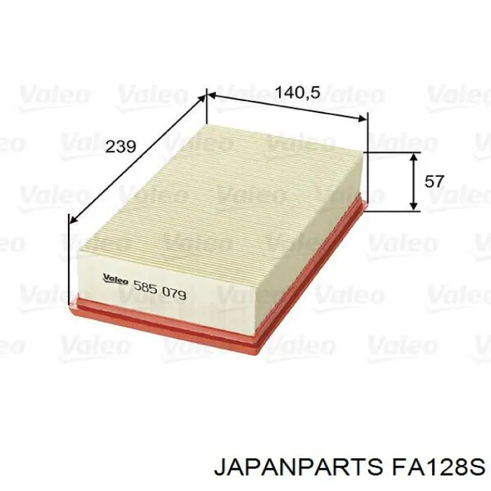 Елемент повітряного фільтра Japan Parts FA128S ціна, від 3.98 USD
