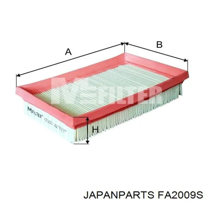 Елемент повітряного фільтра Japan Parts FA2009S ціна, від 4.22 USD