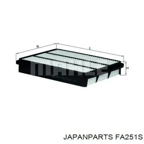 Фільтр повітряний FA251S Japan Parts