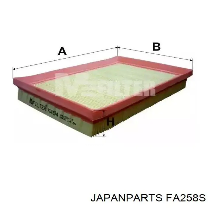 Фільтр повітряний Japan Parts FA258S