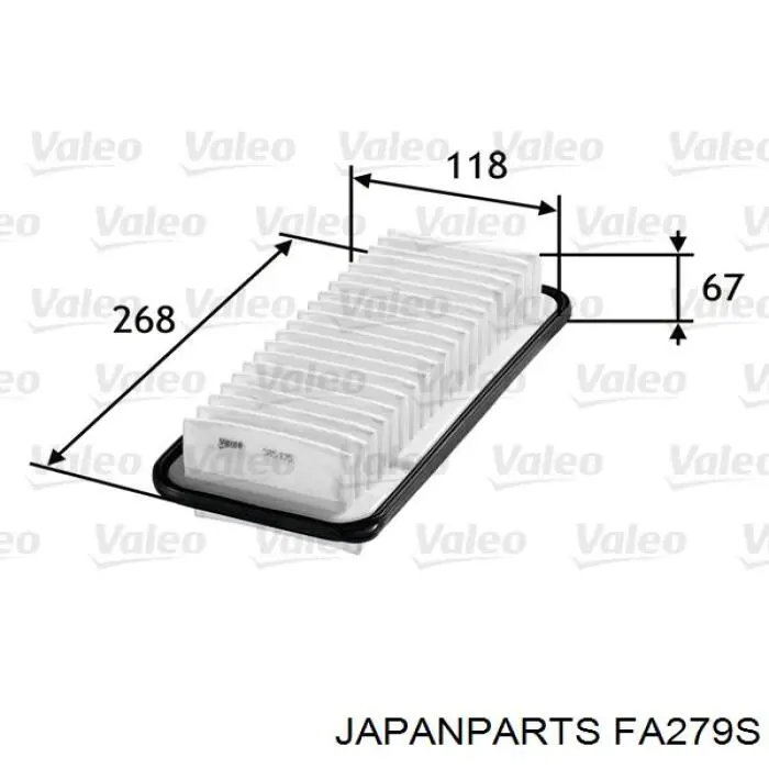 Елемент повітряного фільтра Japan Parts FA279S ціна, від 5.61 USD