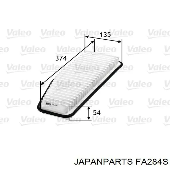 Елемент повітряного фільтра Japan Parts FA284S ціна, від 4.81 USD