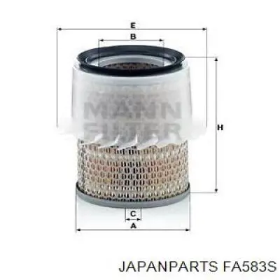 Елемент повітряного фільтра Japan Parts FA583S ціна, від 16.62 USD