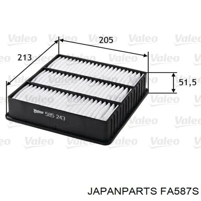 Купити FA587S Japan Parts Автомобільний фільтр повітря