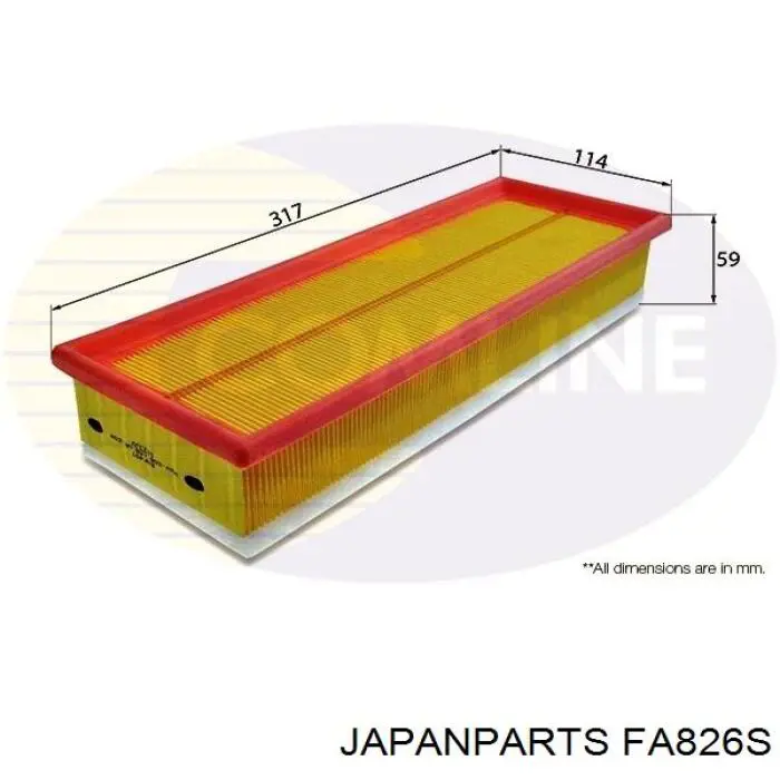 FA826S Japan Parts Повітряний фільтр двигуна