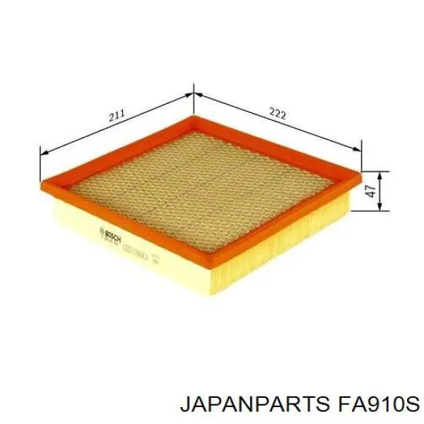 Елемент повітряного фільтра Japan Parts FA910S ціна, від 6.26 USD