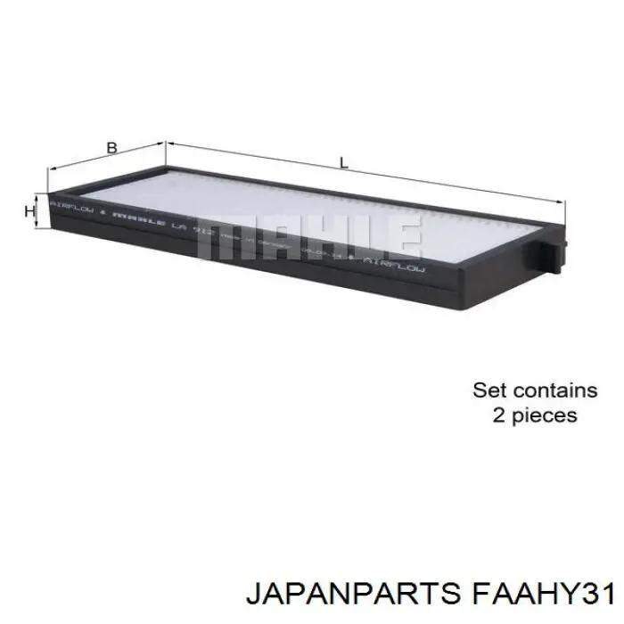 Фільтр повітряний обігрівача Japan Parts FAAHY31 ціна, від 8.31 USD