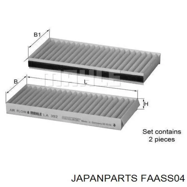 Фільтр повітряний обігрівача Japan Parts FAASS04 ціна, від 5.70 USD