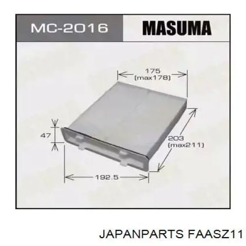 Повітряний фільтр салону Japan Parts FAASZ11