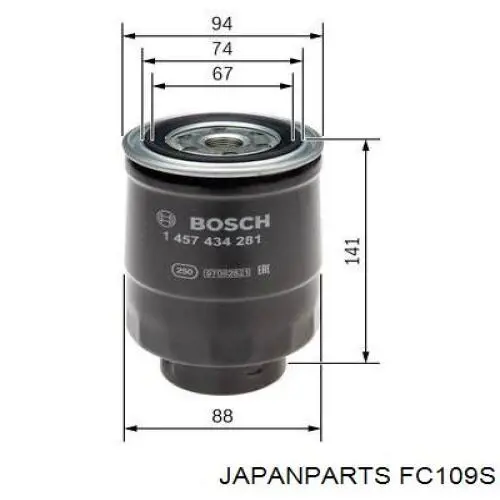 Фільтр паливний Japan Parts FC109S