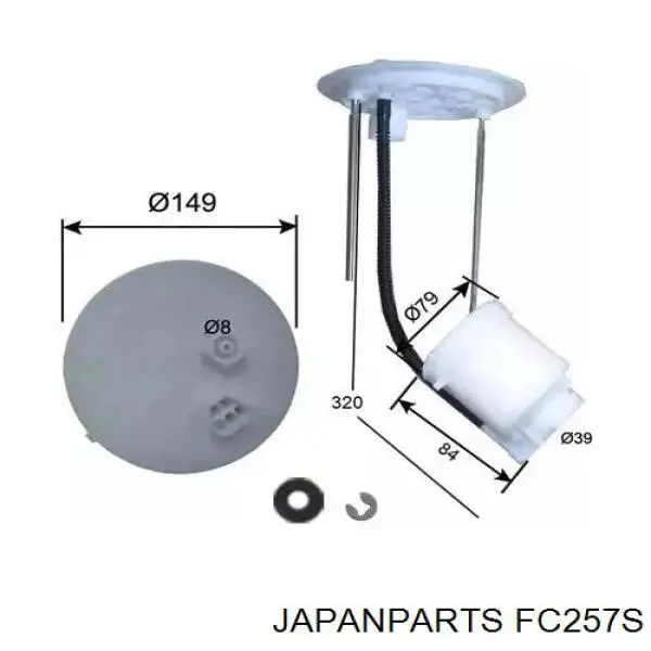 Паливний фільтр FC257S Japan Parts