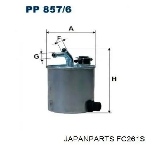 Фільтр паливний FC261S Japan Parts