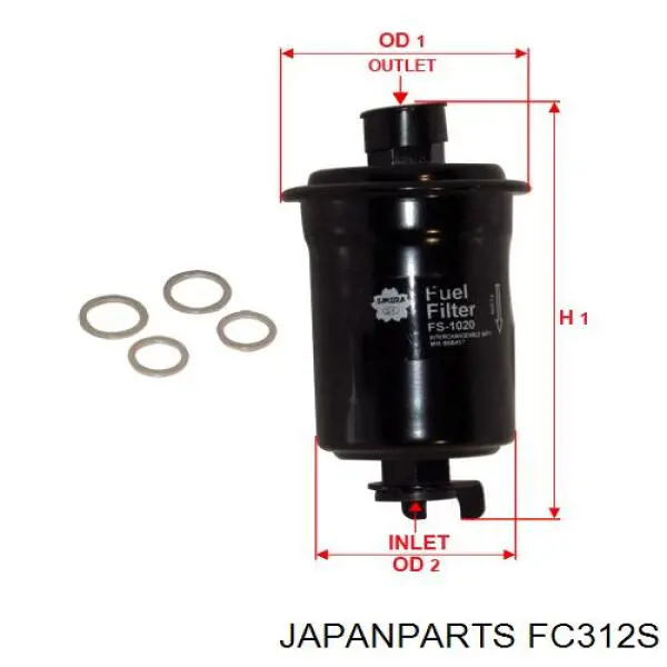 Паливний фільтр FC312S Japan Parts